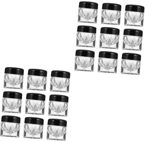 Baluue 20pièces Flacons Pour Bouteilles De Stockage Cosmétiques Avec Couvercles Noirs Réutilisables Et Pour De Concealer