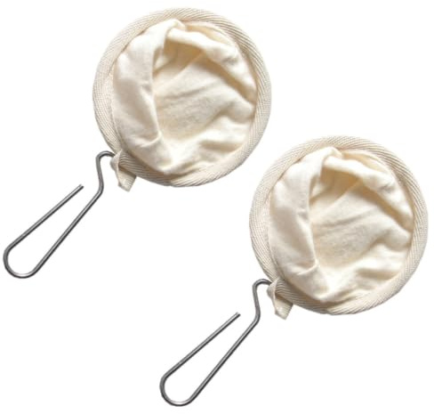 MAGICLULU Reusable Coffee Filter Bags Strainer Pouch with Stainless Steel Ring and Soft Flannel Cloth for Home Cafe Restaurant Brewing Suitable for Coffee and Tea Filtering