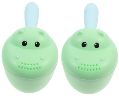RORPOIR 2stücke Badespülbecher Mit Tiermuster Badebecher Für Dusche Wasserschaufel Shampoo Spülbecher Aus Material Badebecher Mit Griff Für Babywanne Cartoon Badekrug Für Neugeborene