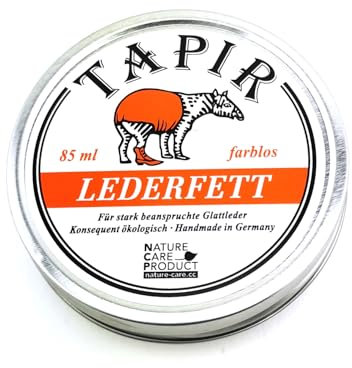 Tapir Lederfett für beanspruchte Glattleder natur 85 ml Set 2 Stück