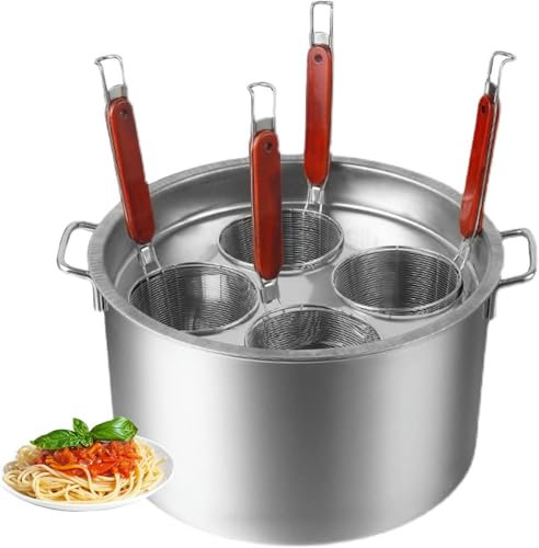 LYJYUJIE Nudelkücheneinsätze, Edelstahltöpfe Mit Hausgemachter Paste -Staukorb, Küche, Restaurantwerkzeug Für Paste, Nudeln, Grün ~/