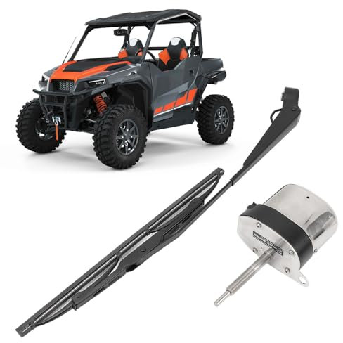 WOOXGEHM Scheibenwischer Set, 12 V, 105 ° Drehbar, Scheibenwischer Motor Set, Elektrisches UTV Scheibenwischer Set für Traktor, Fischerboot, ATV, UTV