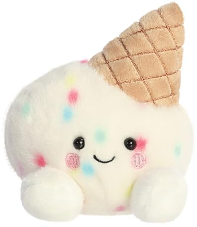 AURORA, 34075, Palm Pals Sprinkle Ice Cream 5In, Soft Toy, White & Brown