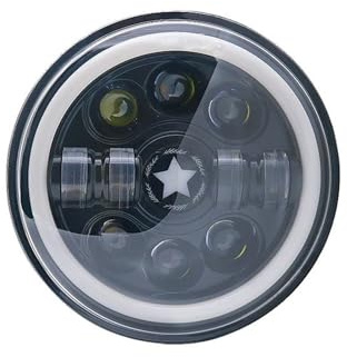Moto Faro Faro Anteriore Per Road Per Star 1600 7 Pollici Moto LED Faro Hi/Lo Fascio Lampada Proiettore(H)