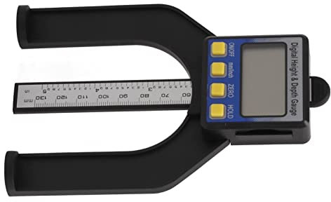 Tiefenmessschieber, LED-Digitalanzeige-Tiefenmesser, Hochauflösender Höhenmesser mit Starkem Magneten für den Bau, für die Industrielle Automatisierung, die Mechanische
