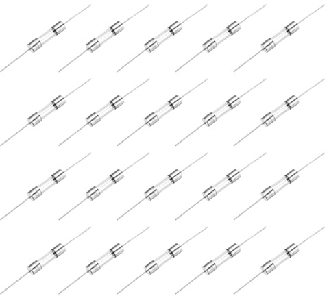 QUARKZMAN 8A Glassicherung 5x20mm, 20 Stück Schnellschlag Auslösecharakteristik 250V Sicherung für Leiterplatten Elektronische Geräte Haushaltsgeräte