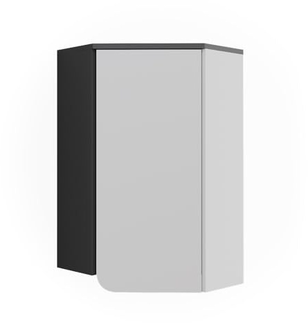 Vicco Armadio a muro ad angolo Karen, Antracite/bianco, 60 x 75 cm con porta, per montaggio a parete e combinabile con altri moduli Karen