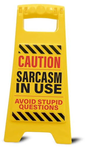 Boxer Gifts Sarcasm in Use Novelty Desk Sign - Funny Office Gift for Work Colleague Secret Santa - Fun Desk Accessories