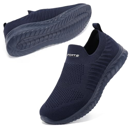 STQ Zapatos Deportes de Mujer Zapatos Malla Transpirable Deportivas Non Slip Ligero Tenis Exterior y Interior Sneakers Todo Marino 38 EU