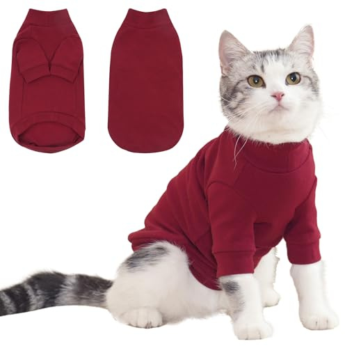 Cyponpy Katt jumper fleece kattunge kläder vinter katter kappa varm pyjamas tvåbent onesie Sphynx kläder katter tröja kroppsdräkt långärmad kattunge pullover hårlös katt outfit jacka