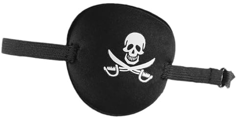 Generico Black Out Eye Patch | Piraten-Mehrzweck-Augen-Patch, Skelett-Bandage für die Haut, Patch-tragbar für Weihnachten, Rollenspiel