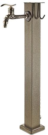 Colonna d'acqua da giardino autoportante – 80 cm per esterni quadrato verticale fontana impermeabile, rubinetto decorativo da cortile, design antigelo per giardino e patio, elegante fontana