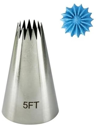 Beccuccio decorativo Set di 4 beccucci for decorare torte, grandi dimensioni, con punte a stella aperte, for decorare cupcake, biscotti e torte. utensili da forno