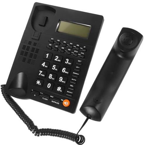 Healifty Téléphone Fixe Filaire avec Grandes Touches Identification Appel pour Personnes Âgées Usage Domestique et Hôtelier Facile à Utiliser et Fiable
