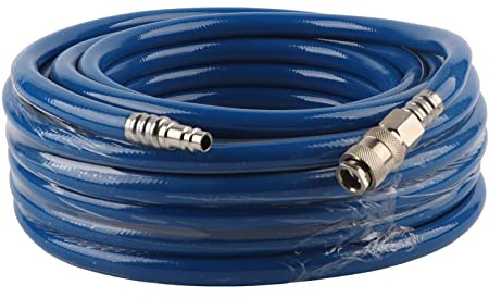 ERYUE Manguera Neumática de PVC Flexible Duradera con Conector Rápido para Compresor de Aire Manguera Azul 15 M Reforzada para Herramientas y Compresores Alta Presión