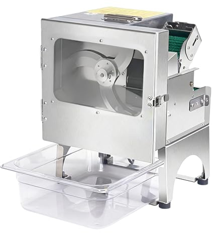 PRECISTECH Cortadora De Cebolletas Profesional, Cortadora De Verduras Comercial Eléctrica 200 Kg/H (440 Lb/H), Acero Inoxidable Cocina Profesional
