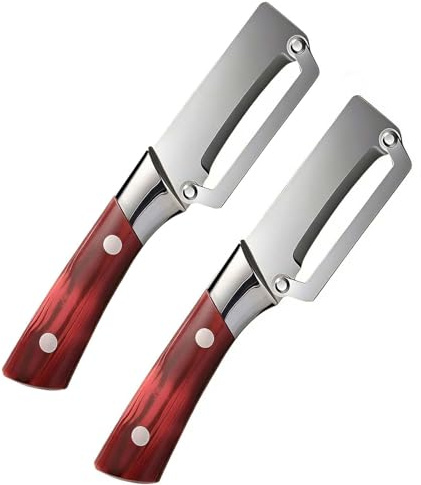 Multi-Functional Vegetable Peeler, 2-in-1 Fruit Veggie Peeler & Bottle Opener, Stainless Steel Blade Peelers for Kitchen, Food Veggie Tool for Fruit Pumpkin Papaya Potato Carrot (2 Pack)