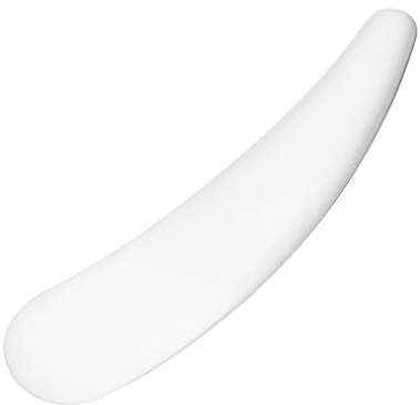 ELEOUTI Cuillère à Crème Visage Portable en Acier Inoxydable Argentée pour Appliquer Finement Soins, Forme Pratique Compacte pour Transporter Paquet ou Paquet à Main