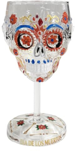 1 copa de coleccionista del Día de los Muertos que no se decolora, hecha a mano