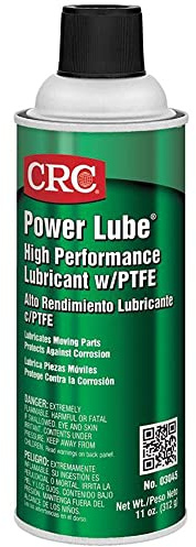 CRC Power Lube Industrial High Performance Lubricant With PTFE, 11 Wt Oz, High Performance Aerosol Lubricant Spray