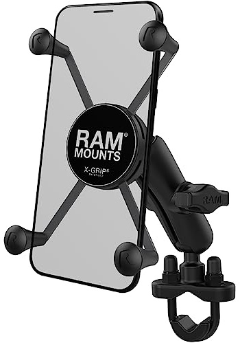 RAM Mounts X-Grip Phone Mount with Handlebar U-Bolt Base RAM-B-149Z-UN7U , Medium Arm for Motorcycle, ATV/UTV, Bike