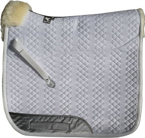 Engel Reitsport Lammfell Schabracke Stoff Weiss Fell pink rosa (Schabra 1) farbenfroh: mit 12 Lammfell Farben kombinierbar! Vielseitigkeit/Springen (VSS)