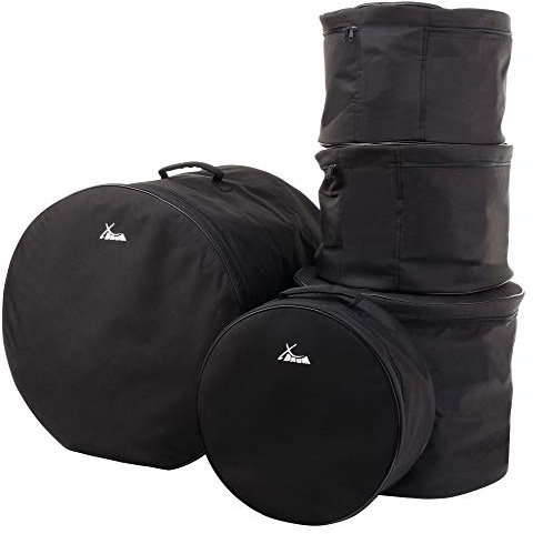 XDrum Schlagzeugtaschen-Set, Fusion Größen: 22, 14, 12, 10 und 14, 5 | 5 teiliges Set für Schlagzeug Shellset, Für Kesselgrößen: 22x18, 14x14, 12x10, 10x9 und 14, 5x6, Stabile Tragegriffe