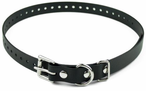 Educator Biothane Halsband, 1,9 cm, Schwarz | Wasserdicht und geruchsresistent, verstellbare Passform, Metallschnalle und D-Ring, 1,9 cm Biothane, Schwarz