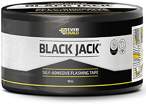 Everbuild Black Jack Strong Self Adhesive Flashing Tape – Natural Lead-Look Finish – 100mm x 10m