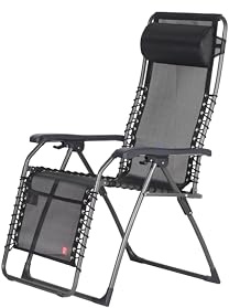 fiam 129TX Anne Gartenstuhl, Stahl, 66,5 x 155 x 82 cm, Schwarz