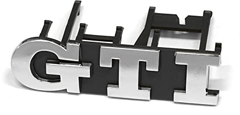 Volkswagen 1J6853679CFDY Schriftzug GTI Kühlergrill Clip Front Grill Badge Emblem Zeichen, chrom