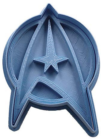Cuticuter Star Trek Insignia Emporte Piece Moule de Biscuit, Bleu, 8 x 7 x 1.5 cm