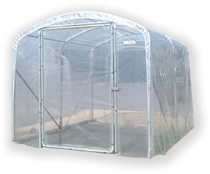 Atout Loisir Serre tunnel PRO-230 larg 2.30 m, Long 3 m, Façade 1 porte simple et 1 façade pleine