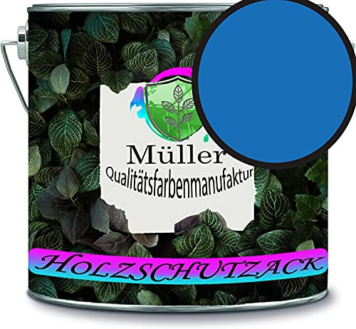 Holzschutzlack Holzlack Holzlasur wetterbeständiger Langzeitschutz Wetterschutzfarbe Holzschutzfarbe RAL 5015 Himmelblau // Müller Qualitätsfarbenmanufaktur