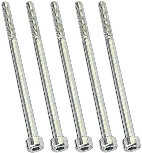 AERZETIX - Lot de 5 Boulons M4x70 - à Tête Hexagonale Intérieur - Ø4x70mm - DIN 912 - en Acier Zingué - Couleur Argent - Bricolage - Outillage d'Assemblage/Quincaillerie
