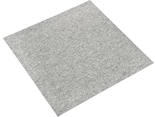 vidaXL 20x Teppichfliesen Selbstliegend Bodenbelag Teppichboden Teppich Fliese Fliesen Schutzmatten Matten Teppichplatten 5m² 50x50cm Hellgrau