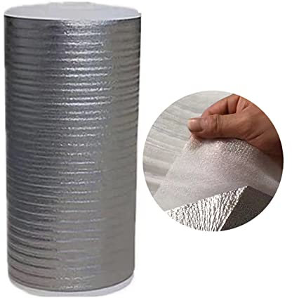 HARICSET Foglio di Alluminio Isolamento Anticalpestio Sottopavimento per Laminato Spessore 2 mm di Isolamento Acustico da Calpestio Isolamento del Pavimento per Parquet Laminato(Size:1 * 40m)