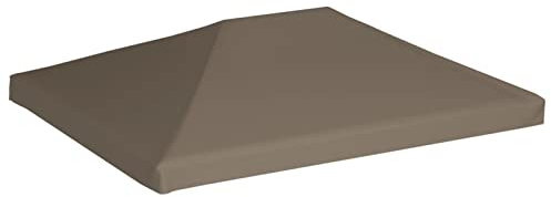 Keketa Homgoday 3x4m Pavillonabdeckung Taupe, wasserdicht, mit 16 Klettverschlüssen | Polyester Model46623