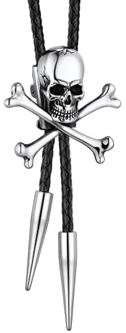 Bandmax Bolo Krawatte Herren Lederkette Edelstahl Bolo Tie Cowgirl Cowboy Krawatte Damen Personalisierte Foto Krawatten Modeschmuck für Hemd Hochzeit