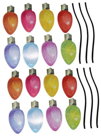 CALLARON 1 Satz Magnetische Reflektierende Aufkleber Weihnachtsautodekoration Auto Seite Aufkleber Reflektierende Magnetaufkleber Autoaufkleber Pvc Ältere Die Glühbirne Warnaufkleber
