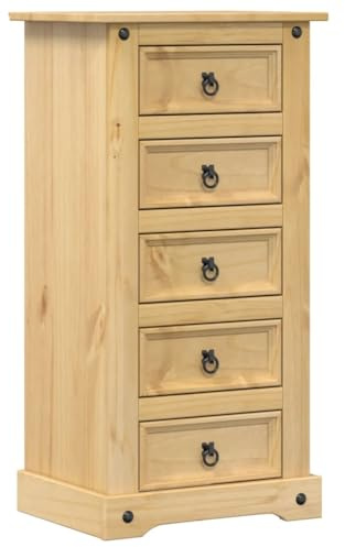 vidaXL Nachttisch Corona 53x39x103 cm Massivholz Kiefer