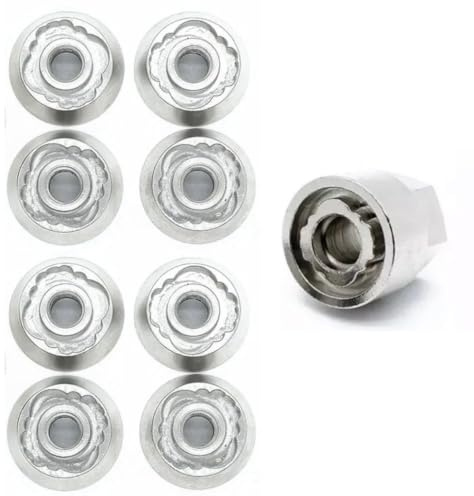 8 x M8 Fits TentBox/Roof Tent - Anti-Theft HIGH Security Nuts Tamperproof Lock Nut Set - Compatible with TentBox, Latitude, OEX, Ventura, Escapade