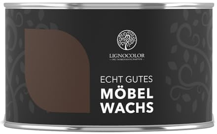 Lignocolor Möbelwachs (Braun, 375 ml) | natürlicher Schutz für Holz & Möbel | ideal für unbehandelte und gestrichene Holzoberflächen