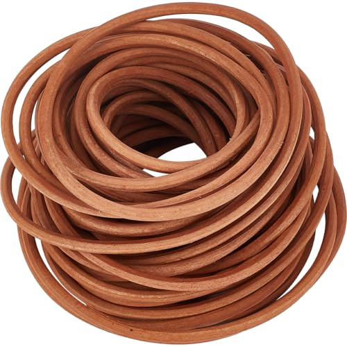 GORGECRAFT 10m*4mm Strisce di Vera Pelle di Mucca Corda Corda di Cuoio Intrecciata Piatta Filo Corda per Cinture Bracciali Collana Creazione di Gioielli Fai Da Te Artigianato Utensili Laboratorio Perù