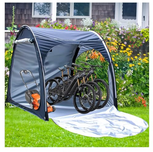 Abri de rangement extérieur pour 2/3/4/5 vélos Noir