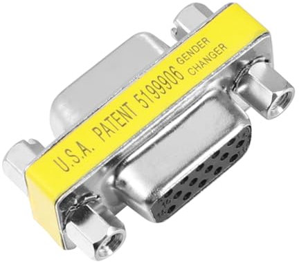 Angoily 2 Sätze Vga-adapter Vga-buchse-adapter -koppler -buchse Auf Buchse- Eisen Yellow 10 Stück * 2