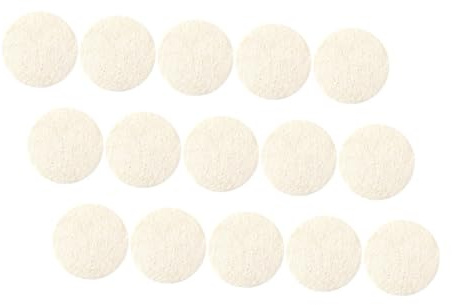 MOTHNUR 15 Stück Luffa Peeling Pads Gesichtspeeling Schwämme aus Natürlichem Luffa 5,5cm Rund für Gesicht und Körper Reinigung Reise Bad Zubehör