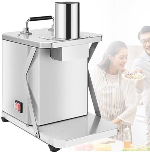 XSDAJSD Picadora de Verduras eléctrica, cortadora Multifuncional, cortadora de Verduras Comercial, trituradora eléctrica, trituradora automática de Patatas, cebollas y Zanahorias, 10 mm