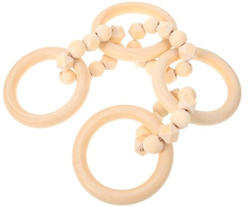 MAGICLULU Decorazioni Maglie Di Legno Intagliato Decorazione in Stile Fattoria Catena Di Legno Fatta a Mano Ornamento Per Mensole Decorazione Per Festival Decorativo