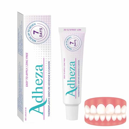 Adheza Dental Adhesive, Adheza Denture Fixative, Strong Hold Thermoplastic Denture Adhesive, Dental adhesive Original for Daily Women Men Adults (1pc)
